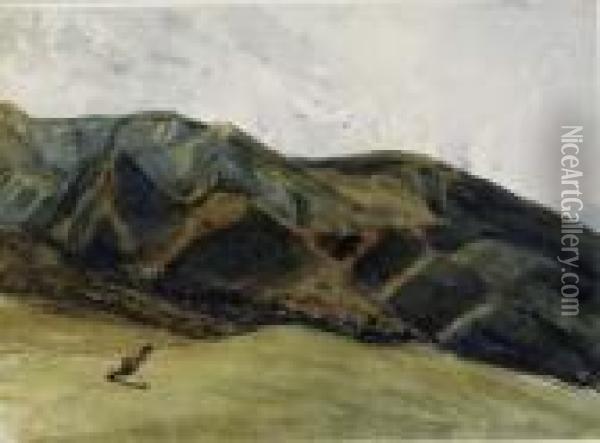 An Extensive Mountainous Landscape Oil Painting - Paul Huet