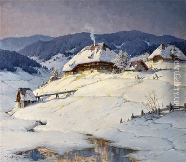 Bei Bernau (near Bernau) Oil Painting - Karl Hauptmann