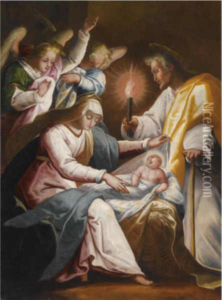 The Nativity Oil Painting - Benedetto Brandimarti