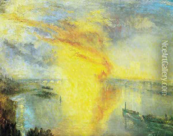 The fire of the parliament Oil Painting - Joseph Mallord William Turner