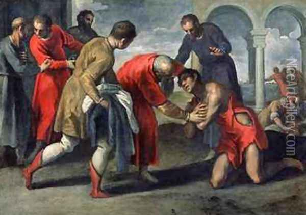 Return of the Prodigal Son Oil Painting - Palma Vecchio (Jacopo Negretti)