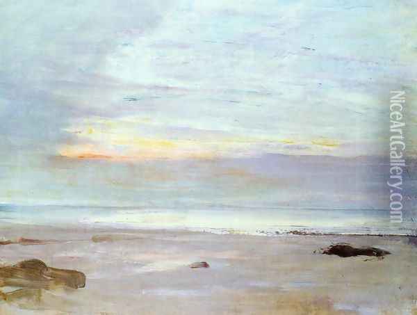 Crepuscule in Opal: Trouville Oil Painting - James Abbott McNeill Whistler