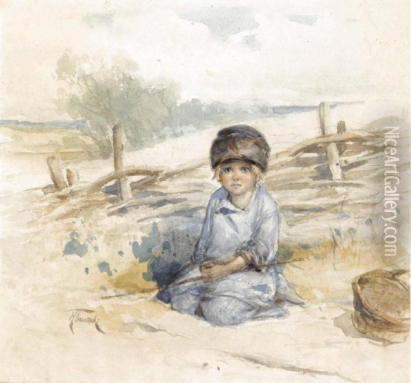 Peasant Boy Oil Painting - Nikolai Alekseevich Bogatov