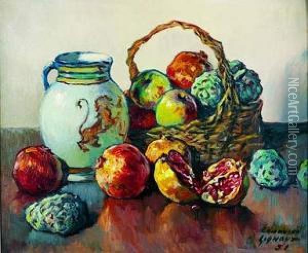 Bodegon De Frutas Oil Painting - Ludovic Gignoux