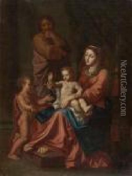 Die Heilige Familie Mit Dem Jesusknaben Oil Painting - Nicolas Poussin