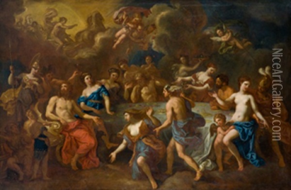 El Banquete De Los Dioses Oil Painting - Louis de Silvestre