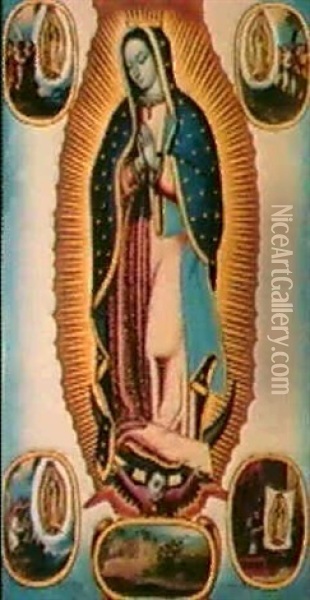 Virgen De Guadalupe Oil Painting - Antonio De Torres