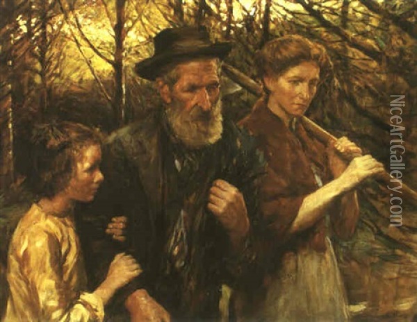 Three Generations Oil Painting - Stanhope Forbes