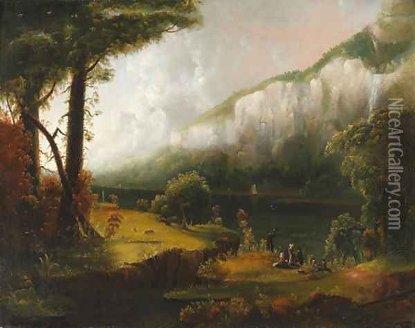 Along the Juniata Oil Painting - John Rubens Smith