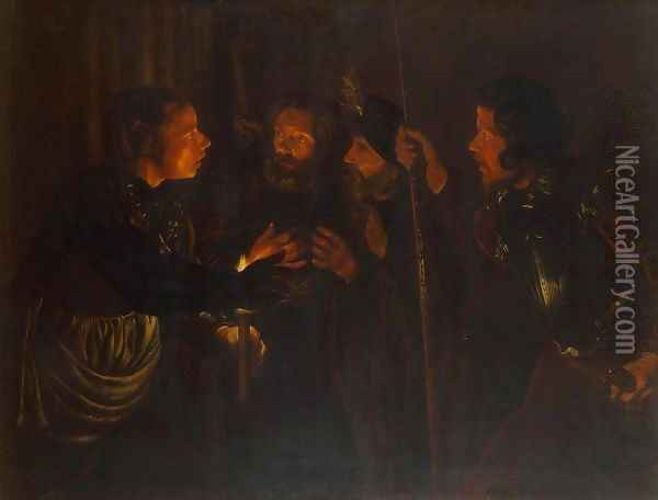 Denial of St Peter Oil Painting - Gerard Seghers