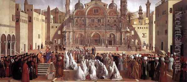 Sermon of St Mark in Alexandria 1504-07 Oil Painting - Giovanni Bellini