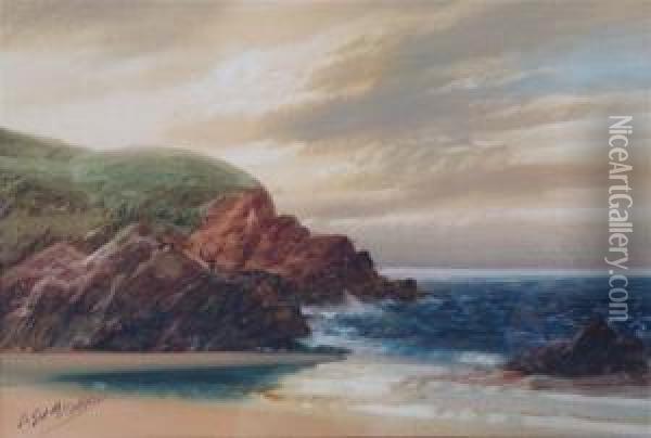 Coastal Scene Oil Painting - John Shapland