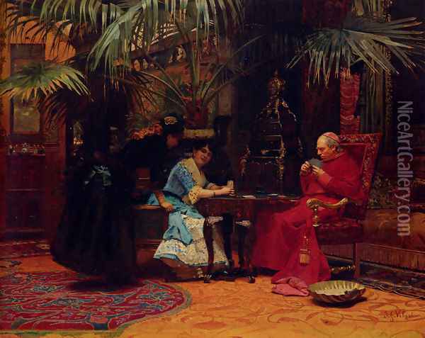 The Church In Danger Oil Painting - Jehan Georges Vibert