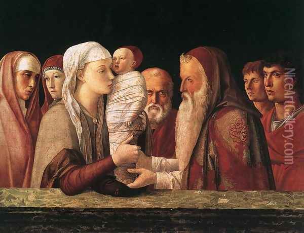 Presentation at the Temple 1460-64 Oil Painting - Giovanni Bellini