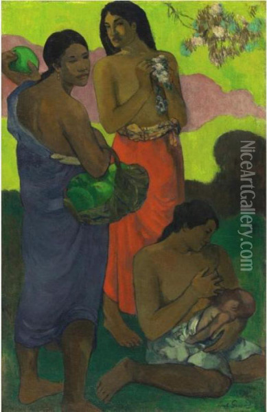 Maternite (ii) Oil Painting - Paul Gauguin