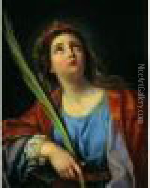 Sainte Catherine Oil Painting - Nicolas Mignard