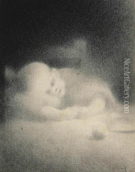 Etude D'enfant Dormant Oil Painting - Charles Angrand