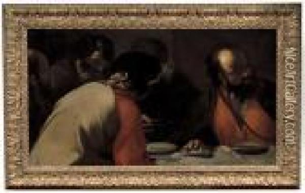 Ultima Cena (cinque Apostoli) Oil Painting - Mattia Preti
