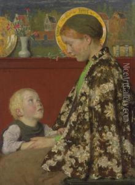 Young Mother Oil Painting - Gari Julius Melchers