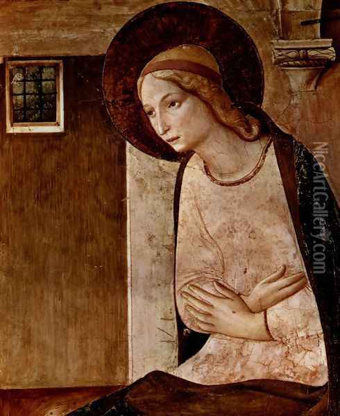Proclamation, detail Virgin of Annunciation Oil Painting - Angelico Fra