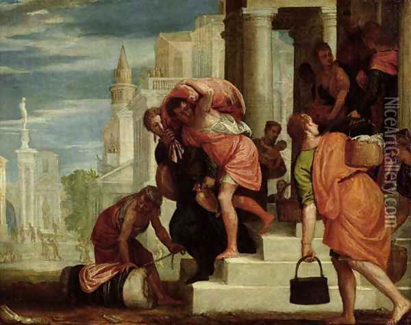 The Flight of the Israelites out of Egypt Oil Painting - Benedetto Caliari