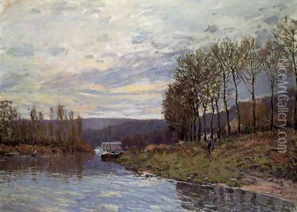 Seine at Bougival Oil Painting - Alfred Sisley