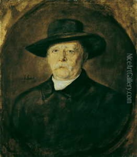 Bildnis Des Reichskanzlers Otto Furst Von Bismarck Oil Painting - Franz Seraph von Lenbach