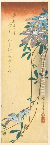 One Kacho-e Oil Painting - Utagawa or Ando Hiroshige
