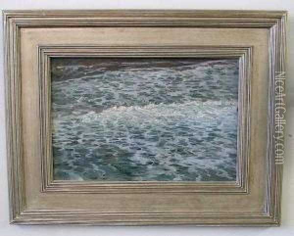 In The Surf Oil Painting - Anna Richards Brewster