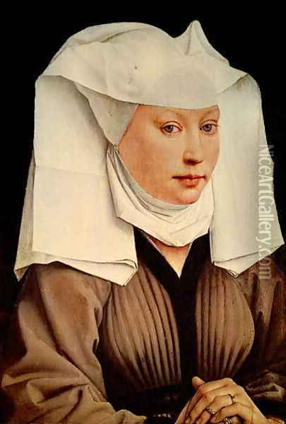 Portrait of a Young Woman in a Pinned Hat 1435 Oil Painting - Rogier van der Weyden