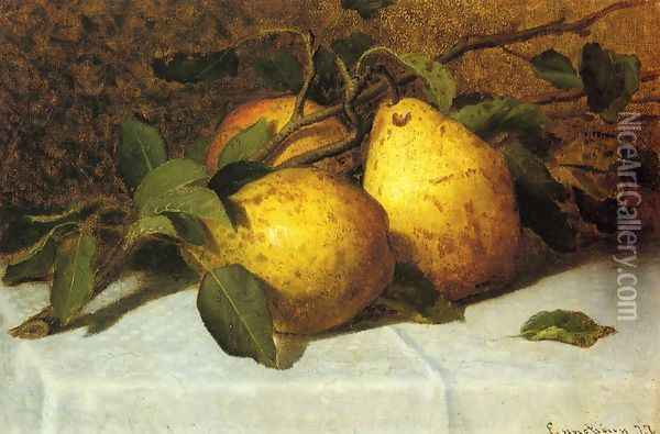 Pears Oil Painting - John Joseph Enneking