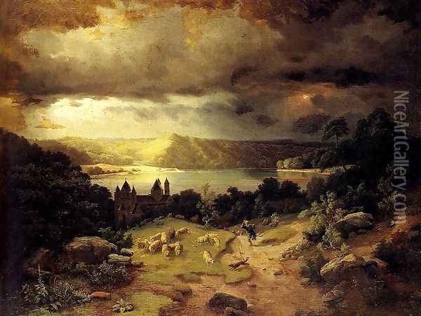 The Approaching Storm Oil Painting - Georg Otto Saal