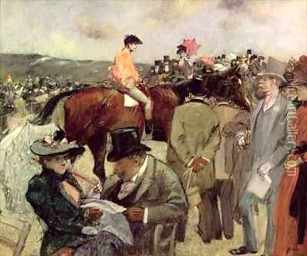 The Horse Race Oil Painting - Jean-Louis Forain