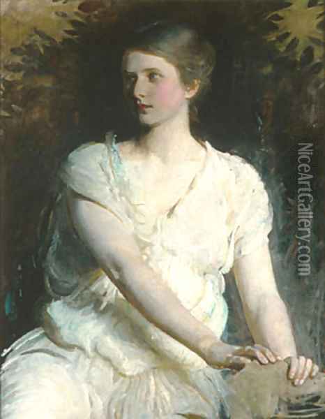 Young Woman 1898 Oil Painting - Abbott Handerson Thayer