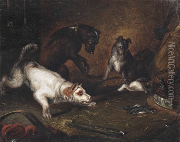 The Rat Catchers Oil Painting - Samuel Raven