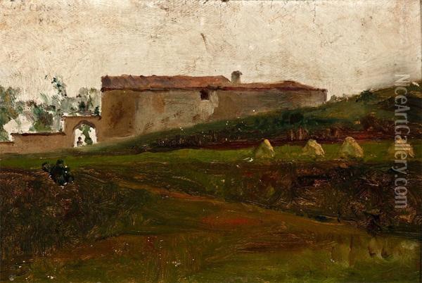 Un Prado Oil Painting - Josep Berga Y Boada