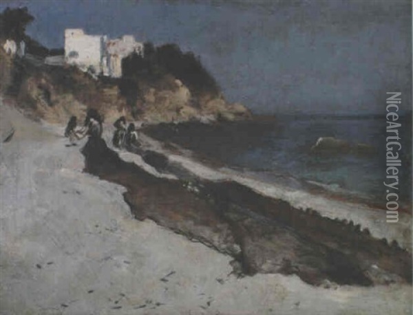 The Coast Of Algiers Oil Painting - John Singer Sargent