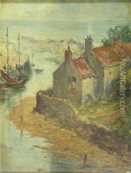 Largo Harbour Oil Painting - Pollock Sinclair Nisbet