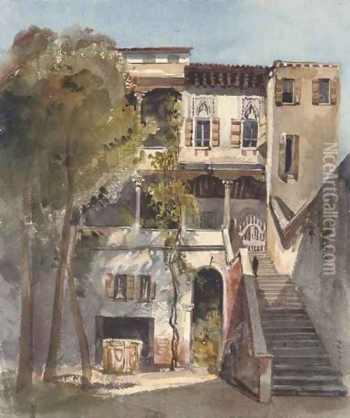 The Tipografia Battei, Venice Oil Painting - Harriet Cheney
