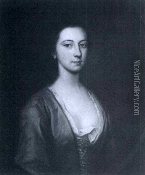 Portrait Of Lady Robina Crawford Oil Painting - Jeremiah Davison