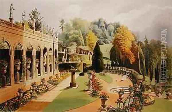Alton Gardens Oil Painting - E. Adveno Brooke