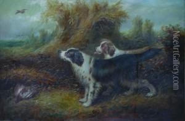Setters Flushing Game Oil Painting - George Earl
