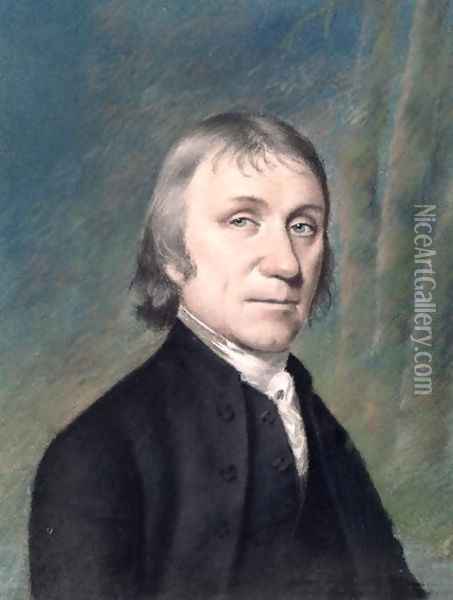 Portrait of Joseph Priestley 1733-1804, c.1797 Oil Painting - James Sharples