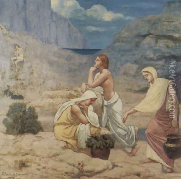 Magdalena (1897) Oil Painting - Pierre Cecile Puvis de Chevannes