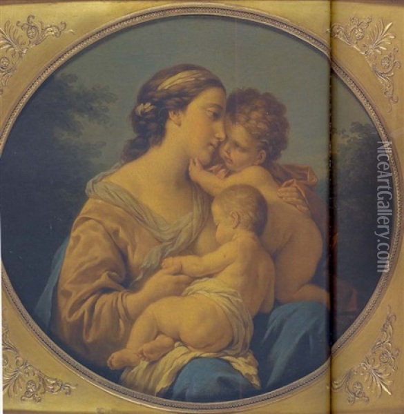 Vierge A L'enfant Avec Saint Jean-baptiste Oil Painting - Louis Jean Francois Lagrenee