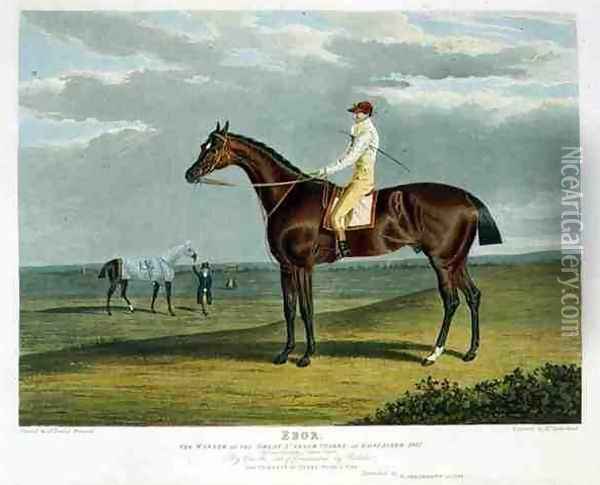 Ebor the Winner of the Great St Leger at Doncaster Oil Painting - John Frederick Herring Snr