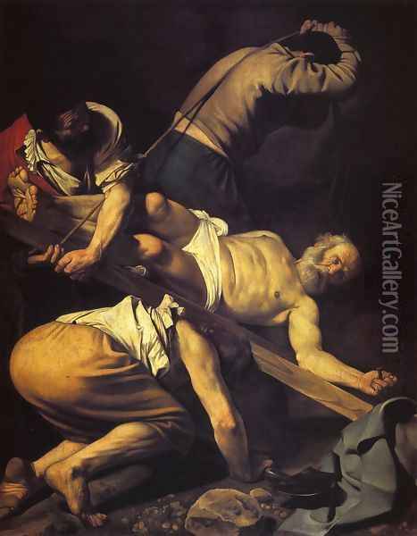 The Crucifixion of St. Peter, 1600-01 Oil Painting - Caravaggio