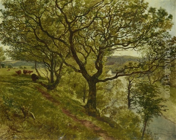 On The Nith Oil Painting - John Milne Donald