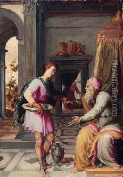 Isaac And Jacob Oil Painting - Prospero Fontana