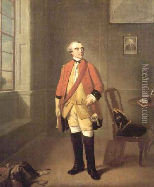 Cornet North Ludlow Bernard, 2nd husband of Mary Fitzwilliam, Countess of Pembroke (d.1769) Oil Painting - Johann Zoffany